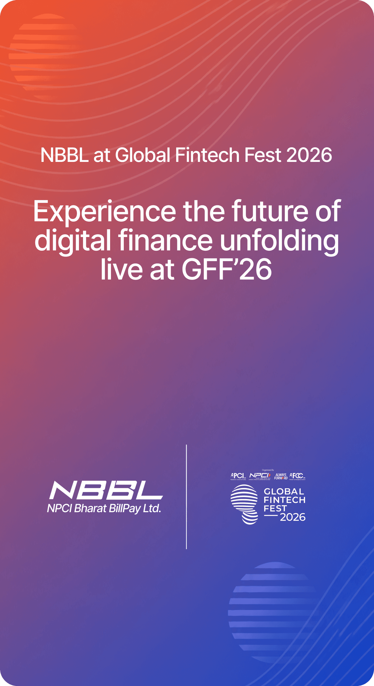 NBBL promotional banner showing a centralized digital bill payment ecosystem connecting payments, identities, and data with banks, billers, customers, validation, transactions, and settlements. Headline: “Simplified & Standardised Bill Payments. Proven by a Billion People.”