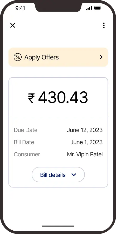Select the payment mode and approve the transaction.